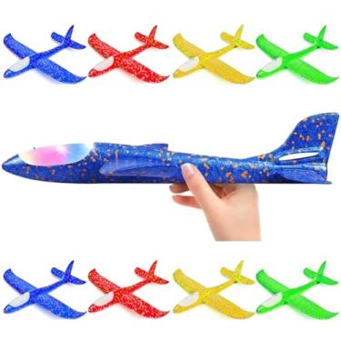 Imagem de Kit 20 Avião Planador c/Luz lembrancinha Festa Sacola Surpresa Aniversário Infantil