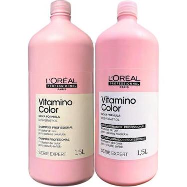 Imagem de Kit Tratamento Loreal Vitamino Color 1,5L Cabelos Coloridos
