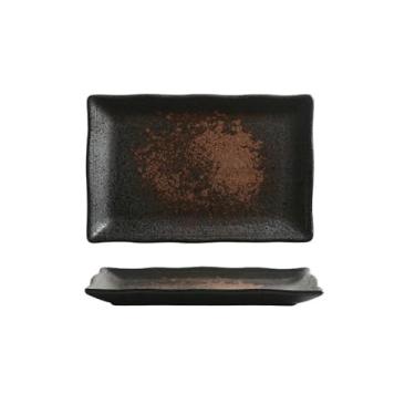 Imagem de Prato de sushi de cerâmica de pedra simples para uso doméstico japonês restaurante comercial personalizado - amarelo jade