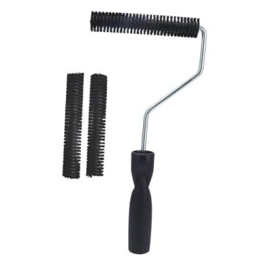 Imagem de Ioensy Rolo de fibra de vidro, ferramenta portátil com cabo ergonômico, rolo de bolhas, ferramenta de pá de bolhas para projetos de resina, banheira externa, Cabeça 28mmx150mm
