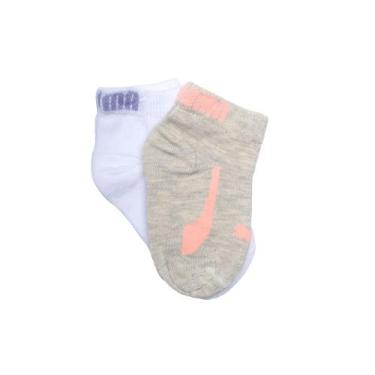 Imagem de Kit com 2 Meias Puma Bebê Sapatilha Branco/cinza - SELENE, Branco, Cin