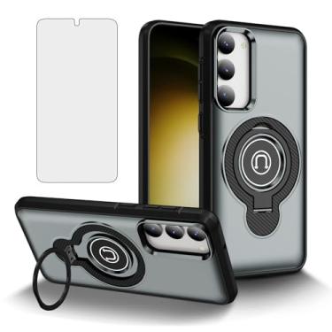 Imagem de Asuwish Capa de celular para Samsung Galaxy S23 Plus S23+ 5G com protetor de tela de vidro temperado Suporte magnético fino anel híbrido capa de celular resistente S23plus 23S + S 23 23+ SM-S916U 16.8