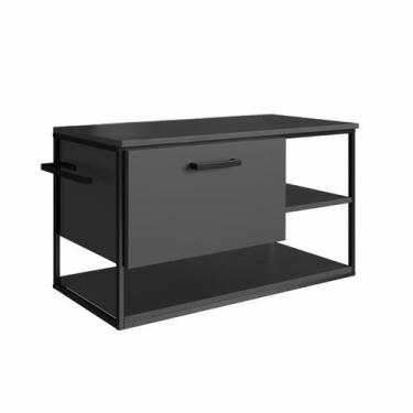 Imagem de Armário Banheiro Gabinete p/ Cuba Pia Suspenso Porta Toalha - LaCasaMi