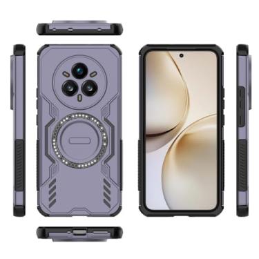 Imagem de Elubugod Capa compatível com Realme 14 Pro+ 5G, compatível com MagSafe, compatível com Realme 14 Pro Plus 5G RMX5051 Dissipação Cool Anti-queda capas de celular roxas