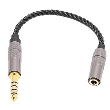 Imagem de Tangxi Adaptador de Fone de Ouvido Macho de 4,4 Mm para Fêmea de 3,5 Mm, Banhado a Ouro 4,4 Mm Balanceado para 3,5 Mm Cabo Adaptador Estéreo Cabo Conversor de Fone de Ouvido 15 Cm