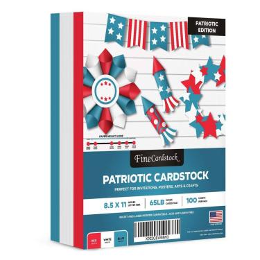 Imagem de Papel cartolina, impressão superfina, Patriotic, 100 folhas
