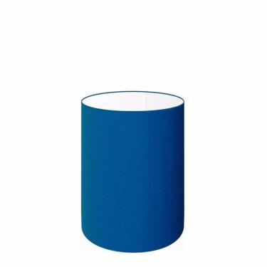 Imagem de Cúpula em Tecido Cilindrica Abajur Luminária Cp-4012 18x25cm Azul Marinho
