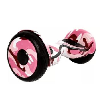 Imagem de Hoverboard 10 Polegadas Rosa Camuflado Original Skate Elétrico Led Bluetooth e Bolsa Brinovar-Unissex