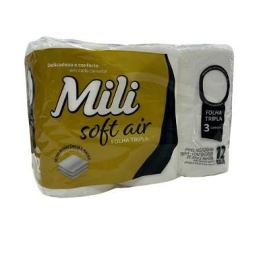 Imagem de Papel Higiênico Soft Air Folha Tripla (Mili) Pacote 12 Rolos