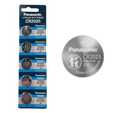 Imagem de Bateria CR2025 Panasonic 3V Industrial  Cartela com 5 Unidades Origina