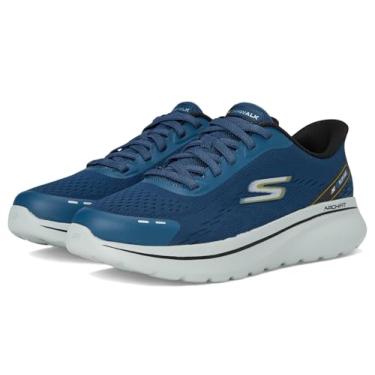 Imagem de Skechers Tênis masculino Go Walk Arch Fit N-Joy No Bend Hands Free Slip-ins, Azul marino, 40