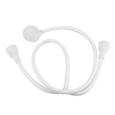 Imagem de Pwshymi Chuveiro de banho de torneira dupla, cabeça de chuveiro de pressão portátil com mangueira de 1,2 m para banho, xampu, animais de estimação, cuidados com o cabelo longo