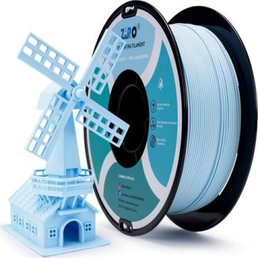 Imagem de Filamento de impressora 3D ZIRO Matte PLA 1,75 mm 1 kg azul pastel