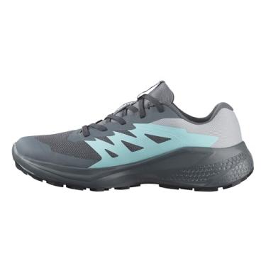 Imagem de Salomon Tênis de corrida feminino Alphaglide Gore-Tex Trail, impermeável para todos os terrenos para trilhas, corrida e caminhada, Turbulência/Azul Aruba/Azul-escuro, 37