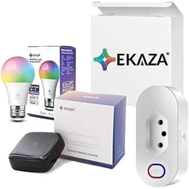 Imagem de Kit Casa Conectada Ekaza Smart Controle Universal Smart Plug Wi-fi Sma