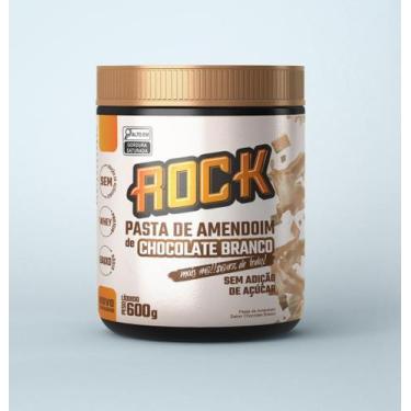 Imagem de Pasta de Amendoim Com Whey 600g Zero Açúcar Sabor Chocolate Belga Rock
