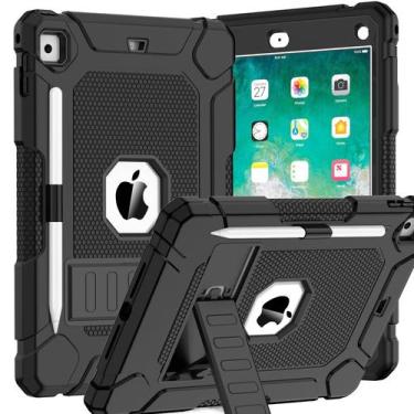 Imagem de Capa iPad BMOUO para iPad 6ª 5ª geração 9.7 com suporte preto