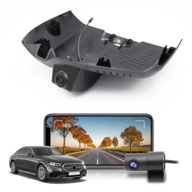 Imagem de Fitcamx Câmera de painel duplo 4K para Mercedes-Benz E-Class E350 E450 (HD2-6697) 2024 2025. Originalmente tem 2 câmeras, visual OEM, vídeo frontal 2160P + traseira 1080P, Wi-Fi e aplicativo, sensor G