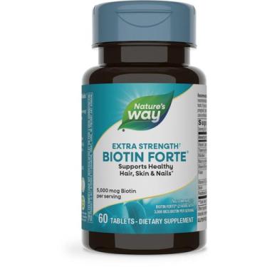 Imagem de Suplemento Nature's Way Biotin Forte 5000mcg, 60 comprimidos