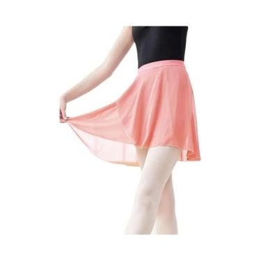 Imagem de Saia Tutu De Chiffon Para Dança, Mini Saia Curta Com Amarração Para Da