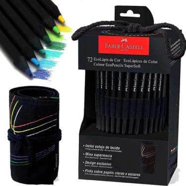 Imagem de Lápis de Cor Ecolápis 72 Cores c/ Estojo Preto Faber Castell