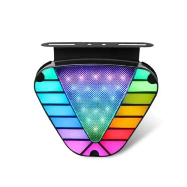 Imagem de MOXRUQ Luz LED de freio triângulo colorido de 1 peça, luz traseira estroboscópica anti-colisão traseira, lâmpada flash de aviso de triângulo à prova d'água super brilhante, luz traseira de caminhão