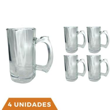 Imagem de 4 Caneca Cerveja e Chopp Restaurante Congelável 380ML - PRATICASA, 0 G