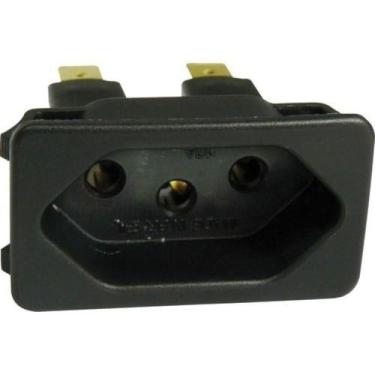 Imagem de 24 Tomada Fêmea Preta 3 Pinos 10a Margirius Painel Aparelho