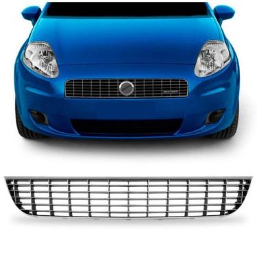 Imagem de Grade Central Parachoque Punto 2007 2008 2009 2010 2011 2012 Prata - S