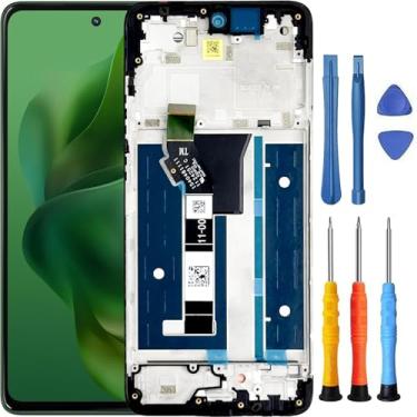 Imagem de Foufinin Substituição de tela para Motorola G 5G 2025 para Moto G 5G 2025 com moldura XT2513V XT2513-1 XT2513-2 Display LCD Touch Digitizer Assembly com ferramentas pretas 6,7 polegadas