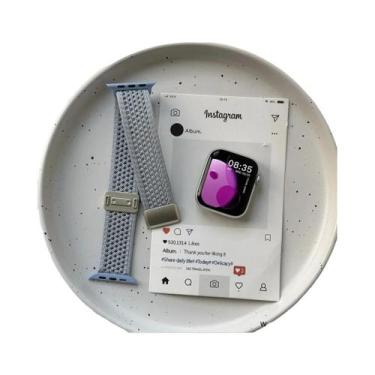 Imagem de Pulseira De Nylon Trançada Para Apple Watch 40mm-49mm, Fivela Magnétic