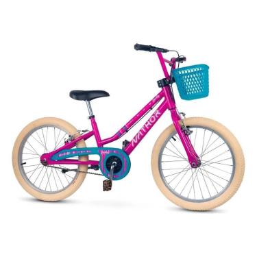 Imagem de Bicicleta Lovely Aro 20 Rosa Infantil Aro de Alumínio com Cesta