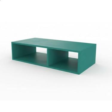 Imagem de Nicho Organizador Decorativo com Divisória 80x40x20cm – MDP, Resistente e Durável, Ideal para Livros, Brinquedos e Utensílios – Cor Verde