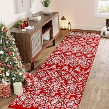 Imagem de Runner Rug Tapete de corredor de Natal PureCozy Red 60x180cm