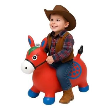 Imagem de Cavalinho Upa Upa Musical Inflável – Brinquedo Infantil para Presentear, Resistência e Segurança