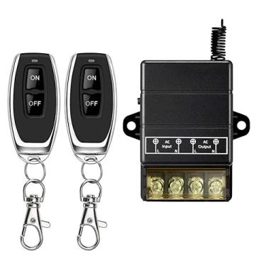 Imagem de Bkiyougo Controle remoto de 433 MHz, interruptores de luz inteligentes, interruptores de luz de controle remoto CA 220V/230V/240V 30A, interruptor RF sem fio para sistemas de segurança de bomba