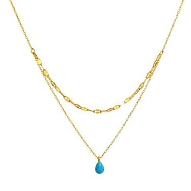 Imagem de JNF Danity Conjunto de colar e brincos de imitação de pérolas para mulheres em camadas de pérolas fofas margaridas gargantilha colares turquesa joia presente, X-Large, Banhado a ouro, Pérola sintética