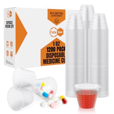 Imagem de Copos descartáveis para medicamentos (28 g) pacote com 1200, pequenos copos medidores de plástico para fins médicos ou mistura e medição de resina, epóxi, artes faça você mesmo, tinta