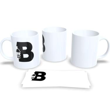 Imagem de Caneca de Porcelana Masculina Letra Inicial do Alfabeto (B)