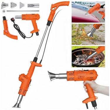 Imagem de KKPOT Queimador Elétrico De Ervas Daninhas 3 Em 1, Bastão Térmico Para Capina, Ferramenta Capinar Jardim Com 5 Bicos Reposição Capina A Chama, Coberturas, Derretimento Gelo (Laranja)