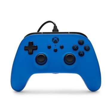 Imagem de PowerA Symmetric Wired Controller for Xbox Series X|S - Blue, Officially licensed, Inline Thumbstick Layout, Windows 10/11 compatible, Dual Rumble Motors, Impulse Triggers, 3.5 mm Audio Jack
