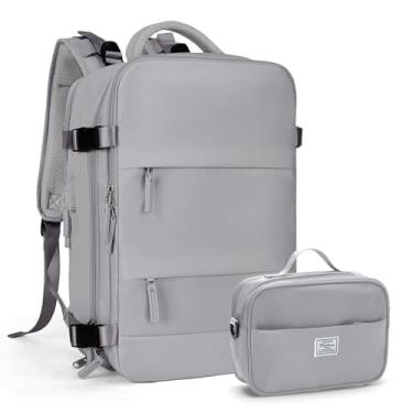 Imagem de Mochila de viagem coowoz unissex, grande, mala de mão, mochila para trilha, Cinza, Large-L