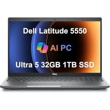 Imagem de Laptop empresarial Dell Latitude 5550 (15,6 polegadas FHD antirreflexo, Intel 12-Core Ultra 5 125U (Beat i7-1355U), 32GB DDR5 RAM, SSD de 1TB, Webcam FHD RGB, Thunderbolt 4, Ethernet, Win 11 Pro, PC