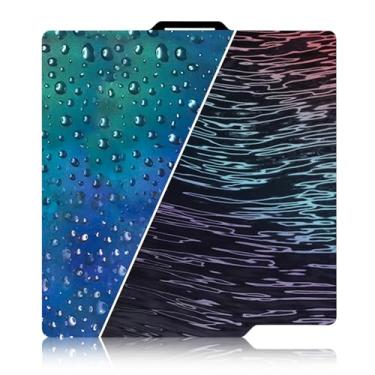 Imagem de Ideaformer Impressora 3D PEH PER Placa de construção para Bambu Lab A1/X1C/X1/X1E/P1P/P1S, Placa de aço de mola de 257x257 mm, flexível Waterdrop+ grão de madeira Plataforma removível