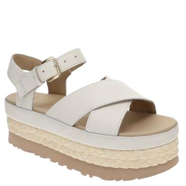 Imagem de UGG Sandália feminina Aubrey com tira no tornozelo, Couro jasmim, 37