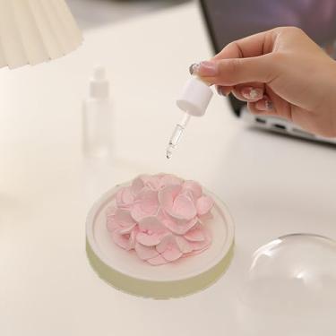 Imagem de FLCSIed Difusor de flor passiva de óleo essencial - difusores de aromaterapia de porcelana de flor de peônia não elétricos para pequenos cômodos, decoração de mesa, banheiro (rosa, hortênsia)