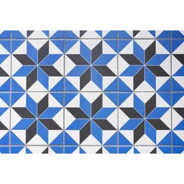 Imagem de Quadro Decorativo com Estampa Tile Floor Bathroom House 40 x 40 Papel 1 unidade