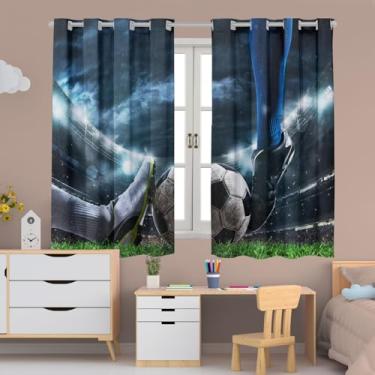 Imagem de Cortina Infantil Estampada, 200 x 150 cm, Poliéster, Decorativa para Quarto, Sala ou Escola (CAMPEONATO)