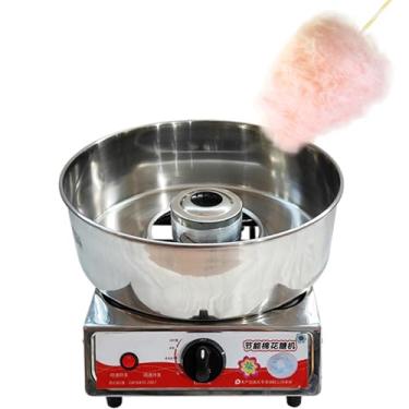 Imagem de MáQuina Comercial De AlgodãO-Doce De AçO InoxidáVel Para Barracas,Corpo De AçO InoxidáVel,Calor ControláVel Com Colher De AçúCar E Escova De AçO Para Festas,Festivais,Uso Comercial
