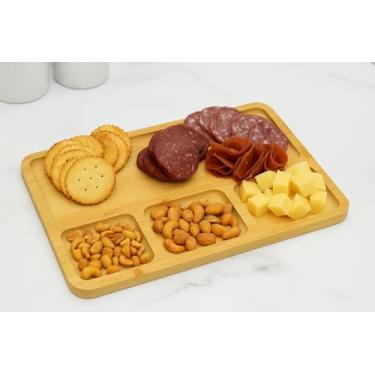 Imagem de Petisqueira Premium Retangular Bambu 33cm Petisco, Grãos Secos, Frios.